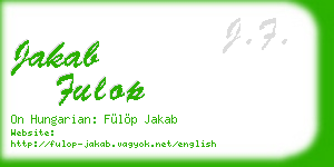 jakab fulop business card